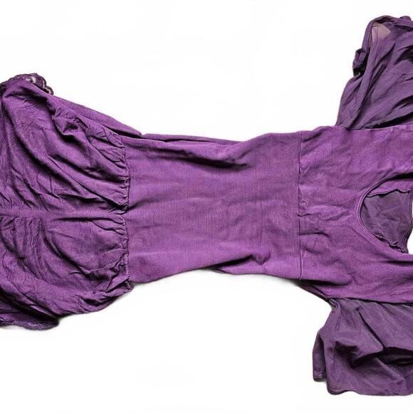 Ritchi Women's Shapewear with Puff Sleeves and Lace Detail - Picture 7 of 7